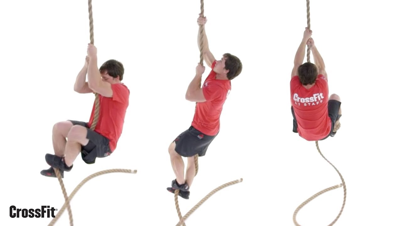 The L-Sit Rope Climb Rope climbing has long been a staple of the CrossFit  regimen. It is a tremendously functional way to challenge the grip and  develop