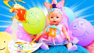 Puppen Video für Kinder mit Baby Born Puppe | Geburtstags-Party für Baby Born | Baby Puppen