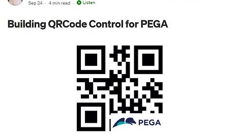 Building custom QRCode control for PEGA