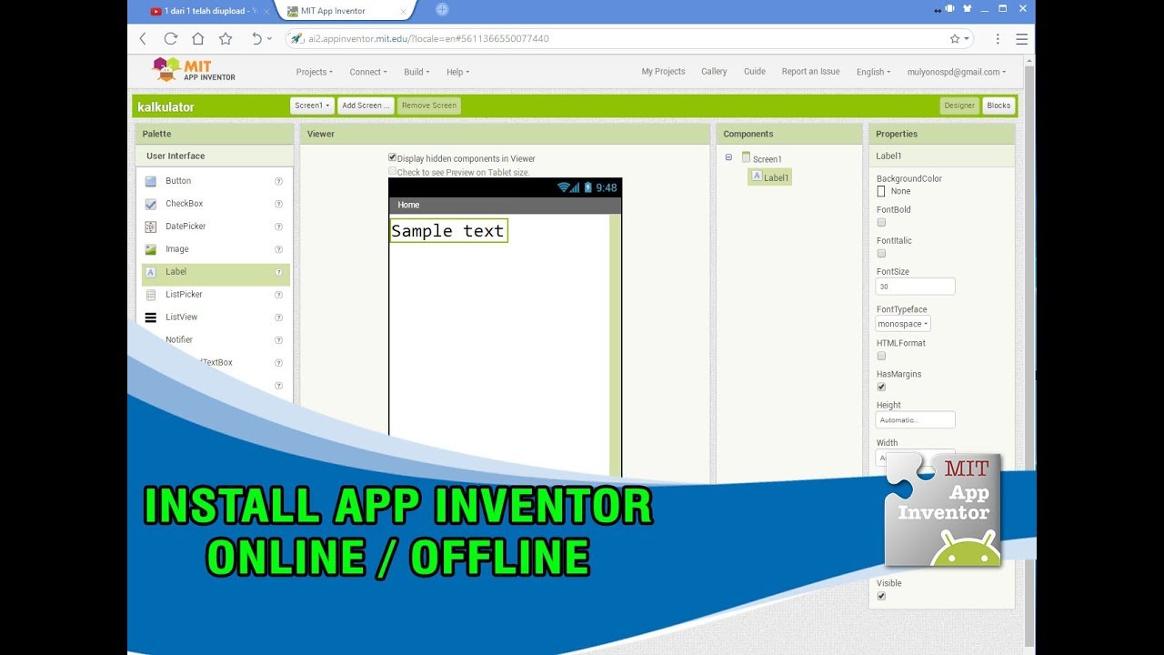 Download dan Install App Inventor Online atau Offline - YouTube