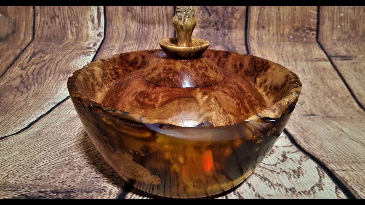 Burl mixed with resin bowl changed into box!