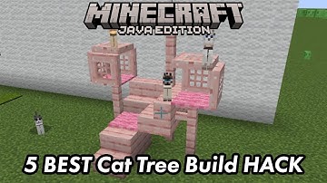 5 BEST Simple Cat Tree Build in Minecraft - Cat Tree Build Hacks & Ideas!