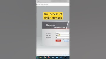 How to take Gui Web access of eNSP devices Watch full video
