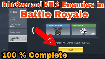 HOW TO COMPLETE RUN OVER AND KILL 2 ENEMIES IN BATTLE ROYALE | CALL OF DUTY MOBILE | SEASON 6