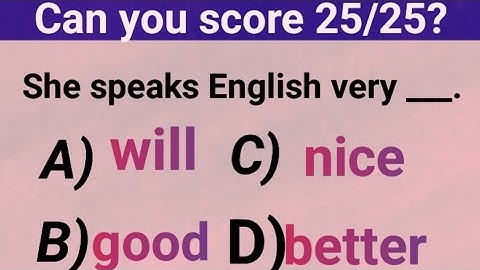 "25 VIP English Grammar MCQs | Important Grammar Quiz for Competitive Exams 2025"