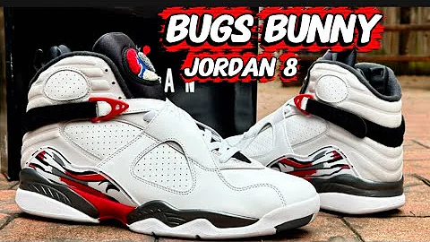 THEY’RE BACK!!   Jordan 8 Bugs Bunny 25’ review & on foot!  Classic!