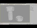 3dsMax Poly Modeling M20 Bolt &amp; Nut for 3D Printing