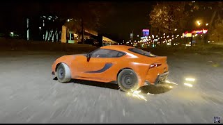 F&F Supra Drift With Sparkling Tires.