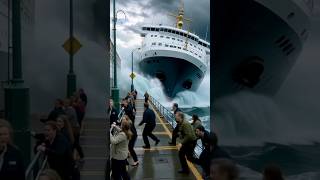 Seconds Before The Big Ship Almost Hit The Pier  shorts sea ship