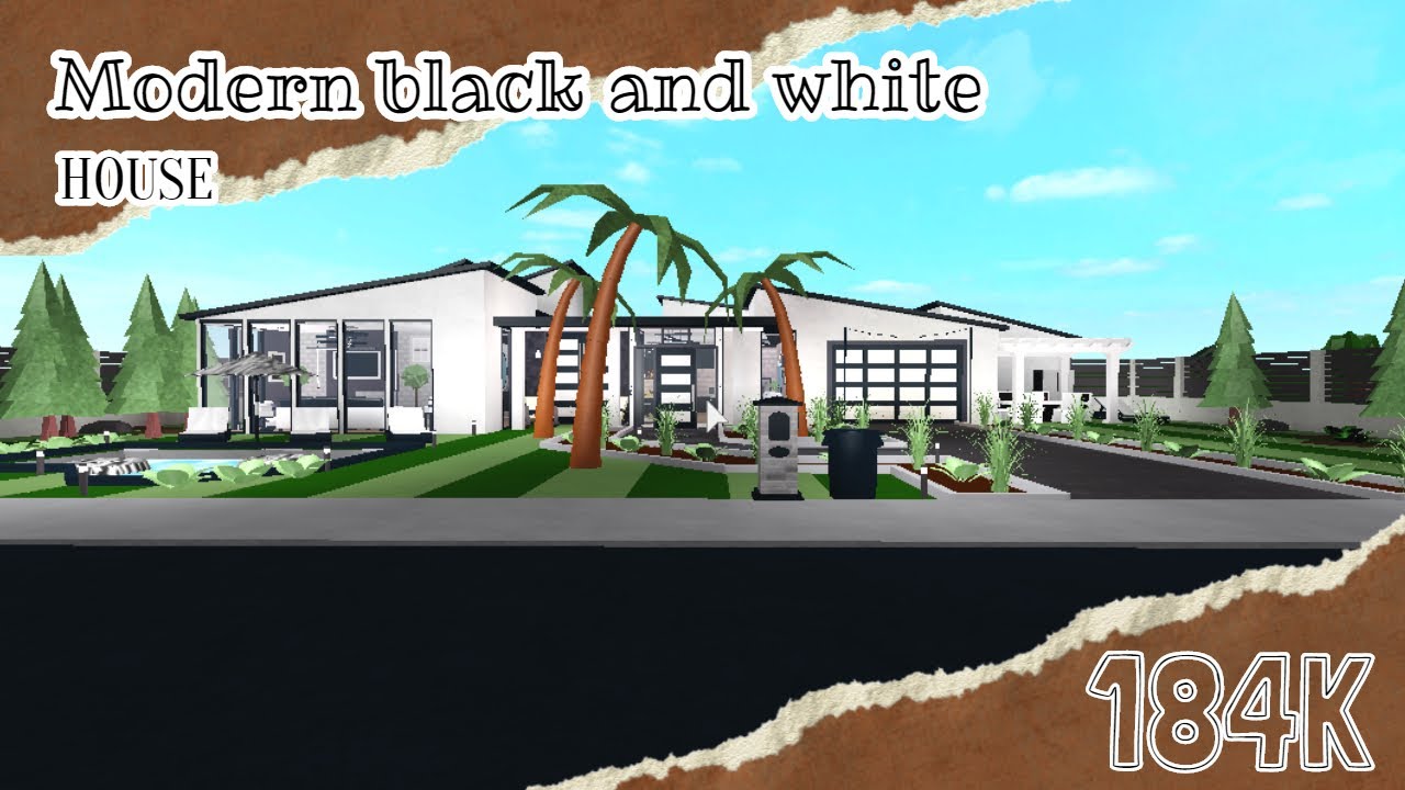 Modern White and Black House 184K//No Gamepasses//Bloxburg