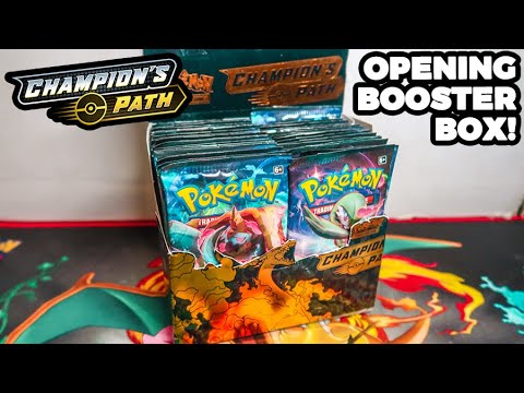 Opening Pokemon Champion's Path Booster Box!