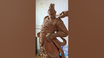 Nghệ Thuật Điêu Khắc Tượng Gỗ : Mỹ Hầu Vương l Đồ Gỗ Đức Nghĩa #shorts