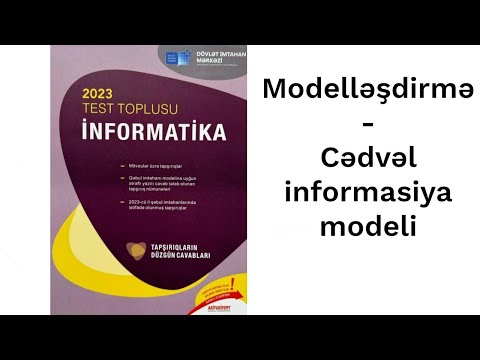 İnformatika DİM test bankı: Modelləşdirmə - Cədvəl informasiya modeli.