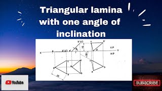 Triangular lamina problem with one angle of inclinations
