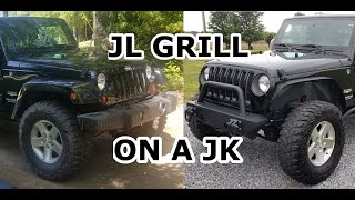Jeep JL Grill on a Jeep JK - YouTube