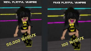 THE BEST  FAKE HOMEMADE  PLAYFUL VAMPIRE  Face on Roblox for Cheap - 100 robux