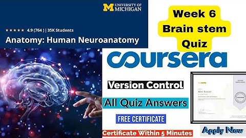 Coursera free course with certificate || NeuroAnatomy week 6 Brain Stem Quiz Answers