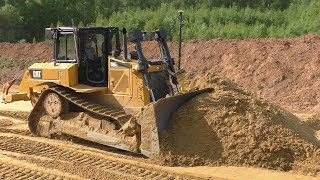 Cat D6R2 with Topcon 3D GPS spreading sand