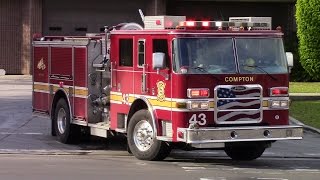 Compton Fire Dept. E43 & SQ.443 Responding