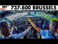 Piloting the boeing 737800 out of brussels  cockpit views