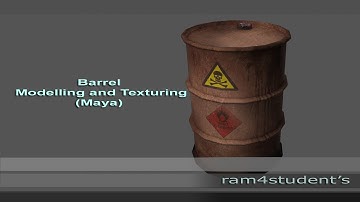 Maya-Barrel Modelling , Unwrapping and Texturing