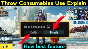 how to throw consumables enable bgmi/pubg throw consumables control best new update
