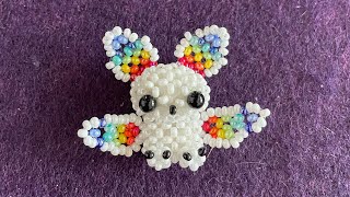 Летучая мышь амигуруми из бисера.Вторая часть видео#творчество #handmade #beading #amigurumi #рек