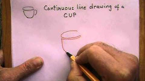Continuous line drawing of a cup