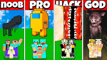 Minecraft Battle: FAMILY AMONG US SMILE ROOM 17 DAY SCP HOUSE NOOB vs PRO vs HACKER vs GOD Animation