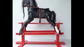 BLACK BEAUTY HANDMADE WOODEN ROCKING HORSE. IMMACULATE DETAIL. COFFS HARBOUR BLACK BEAUTY HANDMADE WOODEN ROCKING HORSE. IMMACULATE DETAIL, REAL HORSE HAIR MANE & TAIL,GENUINE