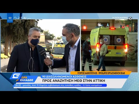 90 διασωληνωμένοι ασθενείς προς αναζήτηση ΜΕΘ στην Αττική | Ώρα Ελλάδος 17/3/2021 | OPEN TV
