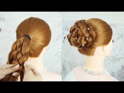 new-latest-bun-hairstyle-with-trick-2019-|-prom-updo-hairstyles-|-cute-hairstyles-|-easy-hairstyles
