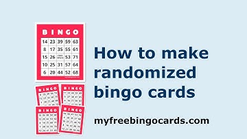 How to make randomized bingo cards