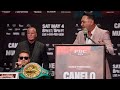 You a drug cheat canelo alvarez loses his cool at oscar dela hoya  full final press conference