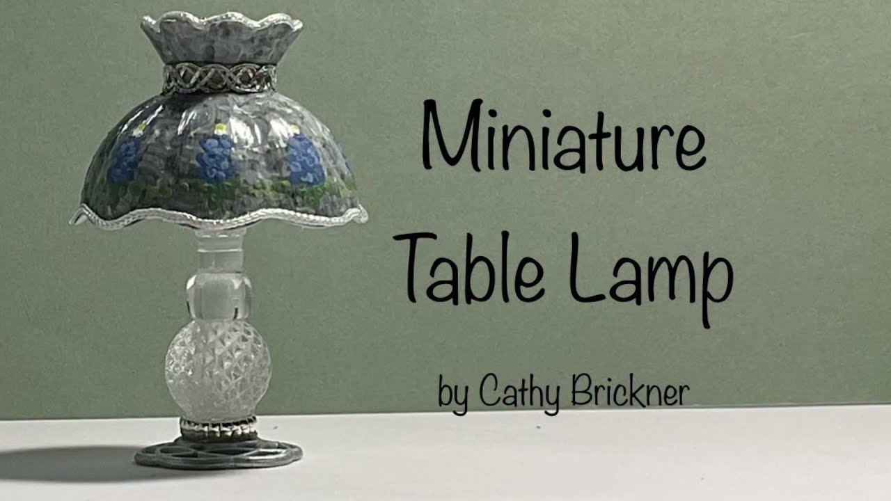 112 scale Dollhouse Miniature Table Lamp, DIY, using vintage Tiffany