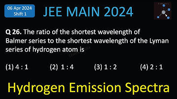 The ratio of the shortest wavelength of Balmer series to the shortest wavelength of the Lyman series