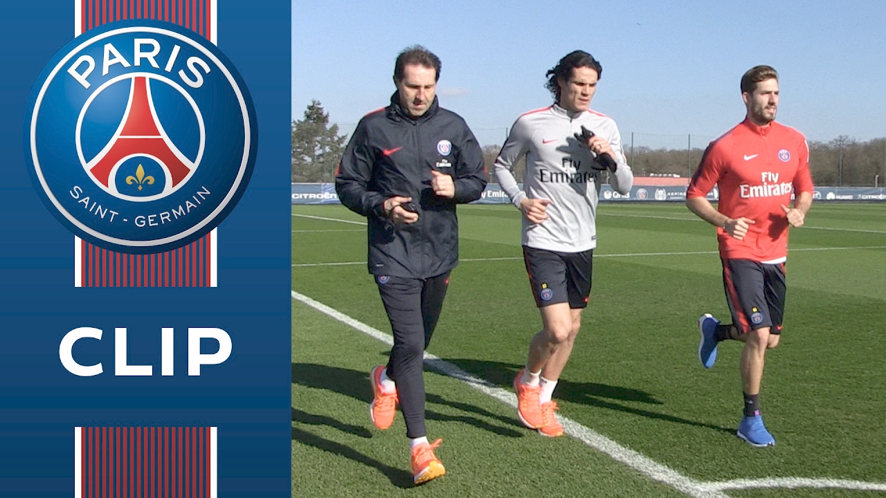football score TRAINING SESSION - ENTRAINEMENTS DE LA SEMAINE with Rabiot, Kimpembe and Cavani