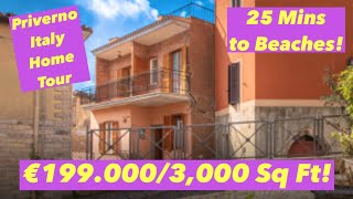 PRIVERNO, ITALY Property Tour €199.000 3,000 Sq Ft (300 MQ) Incredible Terrace with 240° Views