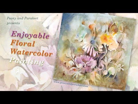 Intuitive Painting in 60 Colors of Arteza Gouache Set - Peony and