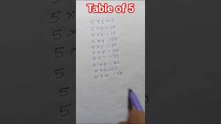 table of 5 | 5 ka pahada | #learn #ytshorts #learn | #learning ||