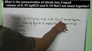 What is the concentration of nitrate ions? | How to concentration/Molarity of ions | Chemistry ques