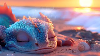 Warm Summer Ambience with Relaxing Ocean Waves & Emerald Dragon 🌅🐉