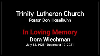 Funeral Services for Dora Wieschman