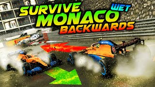 SURVIVE MONACO...BACKWARDS IN HEAVY RAIN!  F1 2020 Extreme Damage Game Mod