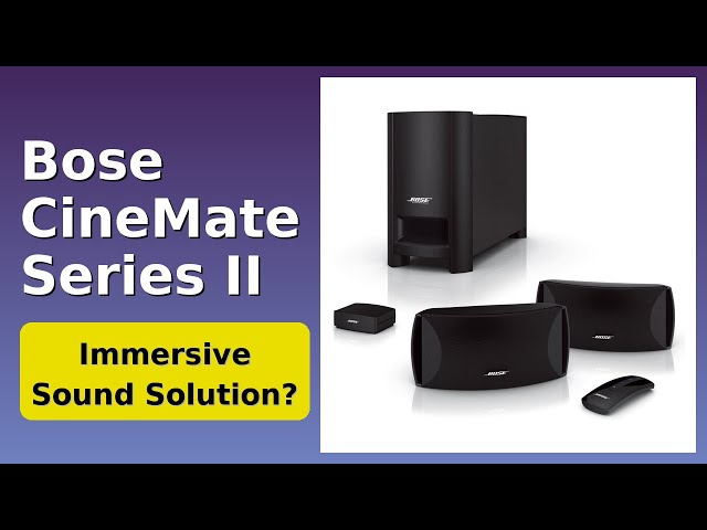 REVIEW (2026): Bose CineMate Series II. Features. - YouTube