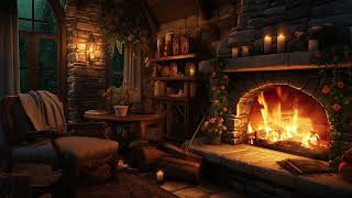 Tranquil Rain and Fireplace Sounds for Calm and Serenity