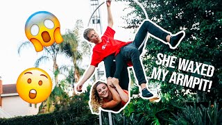 Sofie Dossi waxed my ARMPIT.... (my attempt at aerial contortion)