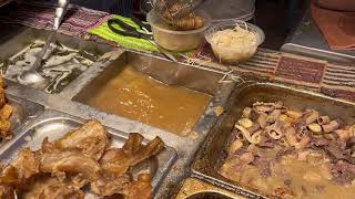 Vegetable Beef Offal Soup #China street food