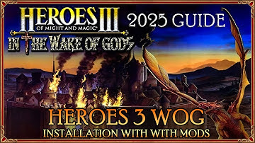 Heroes 3 WoG installation with with recommended mods 2025 (XXL maps, new graphics, fast AI...)