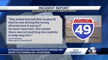 I-49 wrong way driver stopped by spike strips